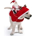 thumbnail image 1 of Abrigo para Perros Pequeños con Papá Noel Brillar Suéter Rojo de Navidad Tamaño L, 1 of 5