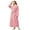 Pink, variant on Women's Flannel Pajamas - Long Thick Coral Velvet Bathrobe - Oversized Design, Unisex, Solid Color, Cozy for Cold Seasons