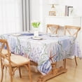 thumbnail image 2 of Coastal Tablecloth, Nautical Table Cloth, Ocean Sea Turtle Table Cover, Blue Grass Tablecloths, Spring Summer Waterproof Washable Table Covers for Kitchen Dining Table, 60 x 84 Inch, 2 of 6