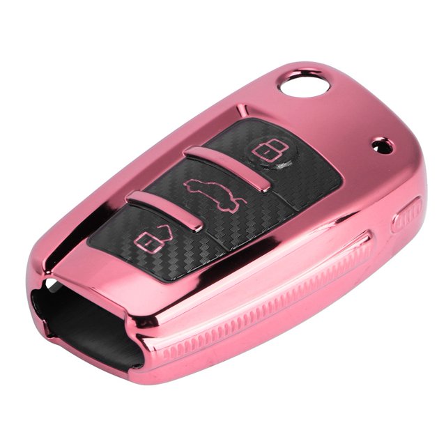 Couvercle de Porte-Clés, Boîtier de Clé de Voiture de Style Fibre de Carbone TPU Smart Key Shell Performance Drived
