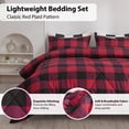 thumbnail image 3 of LUCKYBULL Comforter Set 2 Pieces Twin Bedding Set Fluffy Red Plaid Down Alternative Comforter, Buffalo Plaid Soft Textured Comforter with 1 Pillowcase All Seasons, Red and Black, 3 of 6