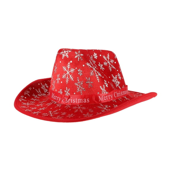 HONMEET Santa Claus Christmas Cowboy Hat 1Pcs Red Cloth Warmth Performance Prop For Unisex Christmas Parties