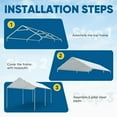 thumbnail image 3 of Quictent 10x20 ft Heavy Duty Carport Canopy Galvanized Car Tent Outdoor Garage Boat Shelter with Reinforced Structure, No Sidewall - White, 3 of 7