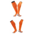 thumbnail image 2 of Lian LifeStyle Exceptional Women's 1 Pair Knee High Sports Socks for Soccer, Softball, Baseball, and Many Other Sports XL0021 Size M Orange, 2 of 2
