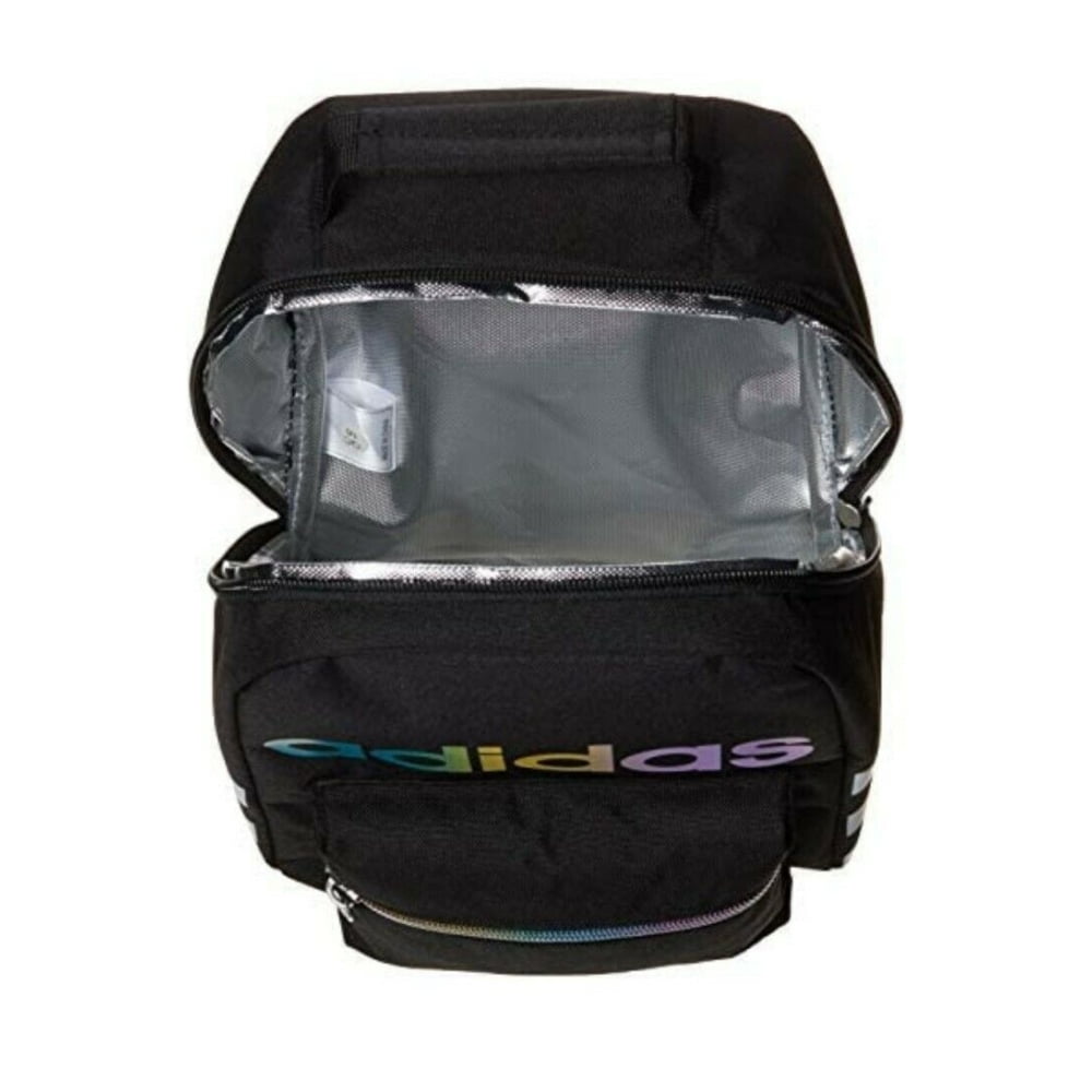 adidas Santiago Insulated Lunch Bag, Black/ White/ Rainbow, One Size