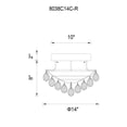thumbnail image 2 of CWI Lighting Queen 4 Light Transitional Metal Flush Mount in Chrome, 2 of 2