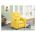 thumbnail image 2 of Alieon Marisa Yellow PU Leather Kids Recliner Chair with Cup Holder, 2 of 6