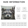 thumbnail image 5 of Chilfamy Throw Pillow Covers for Couch Funny Cute Raccoon Bed Or Sofa Pillows Case Brown and White Hair Rock Gesture Decorative Square Cushion Covers  White, 5 of 5