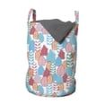 thumbnail image 1 of Autumn Laundry Bag, Various Colorful and Whimsical Leaf Silhouettes Abstract Toned Seasonal Leafage, Hamper Basket with Handles Drawstring Closure for Laundromats, 13" x 19", Multicolor, by Ambesonne, 1 of 4