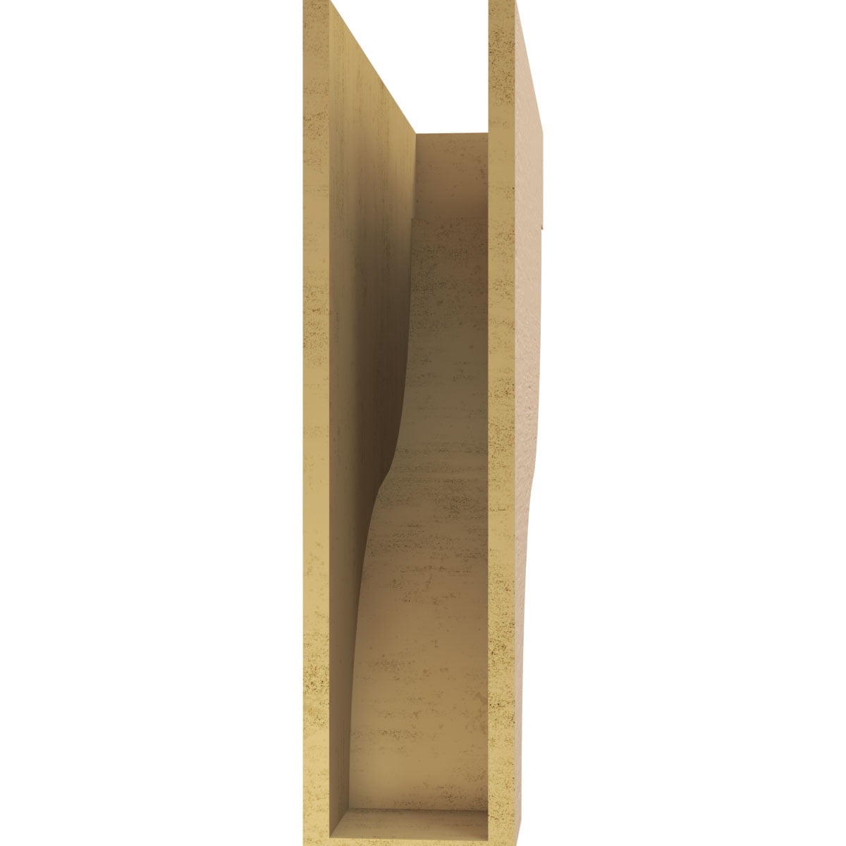 8"W x 32"D x 32"H Thin Garner Rough Cedar Woodgrain TimberThane Corbel, Primed Tan