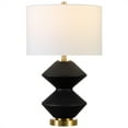 thumbnail image 2 of Henn&Hart 14"W Modern Metal Table Lamp in Matte Black/Brass Finish, 2 of 8