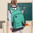 thumbnail image 7 of FORMRS Unisex School Backpack 17" Student Travel Bag with Laptop Compartment, Green Cat, 7 of 7
