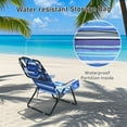 thumbnail image 6 of VibrantEcho Beach Chairs for Adults Heavy Duty,Foldable Patio Chaise Lounge Chair for Outdoor with Detachable Pocket, Portable Folding Chair for Beach, Camping and Pool, Striped Blue, 6 of 17