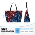 thumbnail image 4 of Disketp Red And Blue Lightning Bolsa de Playa de Gran Capacidad, Bolso Impermeable y a Prueba de Arena para Mujer, Ideal para Playa, Piscina y Natación, 4 of 7