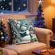 thumbnail image 5 of Funda de almohada de muñeco de nieve, funda de almohada de muñeco de nieve de invierno, casa de nieve azul, funda de cojín de sofá, cojín decorativo, fundas de almohada para sofá de dormitorio y sala, 5 of 6