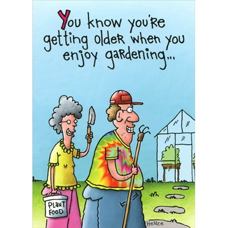 Oatmeal Studios Older Gardening Couple Funny / Humorous Birthday