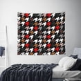 thumbnail image 6 of Balery Houndstooth Green Red Pattern Tapestry 60x51 Inches - Large Wall Hanging Tapestry for Bedroom, Living Room, Dorm Decor - Artistic and Aesthetic Room Decor, 6 of 9