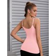 thumbnail image 2 of DARING DIVA Women's Slim Adjustable Straps Tummy Control Camisoles M Pink, 2 of 6