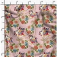thumbnail image 2 of Soimoi Floral Print - Pink, Moss Georgette Fabric Material - 42 Inch Wide, 1 Yard, Unstitched Versatile Fabric For Dresses, Skirts, Blouses, Drapery Projects, 2 of 6