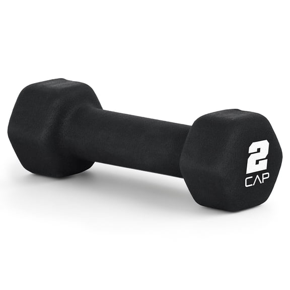 CAP, 2lb Neoprene Dumbbell, Black, Single