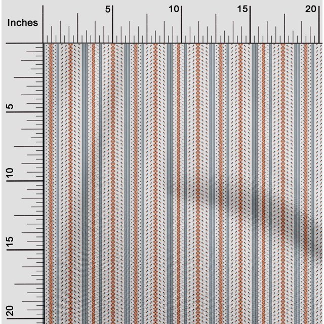 oneOone Polyester Lycra Fabric Stripe|Diamond & Triangle Geometric Print Fabric By The Yard 56 Inch Wide