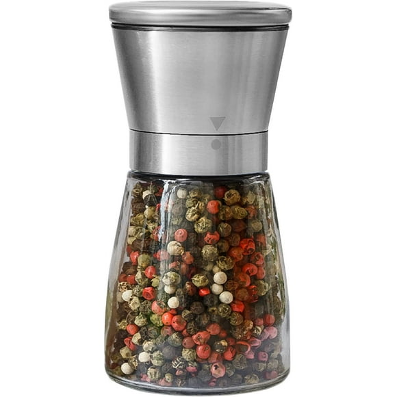 Pepper Grinder or Salt Shaker for Professional Chef Best Spice Mill with Brushed Stainless Steel, Special Mark, Ceramic Blades and Adjustable Coarseness
