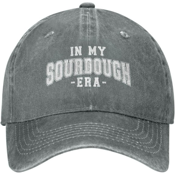 in My Sourdough Era Hat Funny Cotton Washed Cowboy Baseball Cap Adjustable Unisex Dad Hats