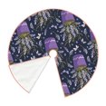 thumbnail image 2 of Daiia Lavender Flowers Drawing Merry Christmas Tree Skirt , Xmas Large Lace-up Tree Skirt, Santa Snowflakes Rustic Home Decorations New Year Party Farmhouse Decor-48", 2 of 7
