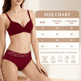 thumbnail image 2 of Gingprous 5pack Womens Lace Trimmed Cotton Bikini Underwear Soft Stretchy Panties Hipster Briefs for Ladies, 2 of 7