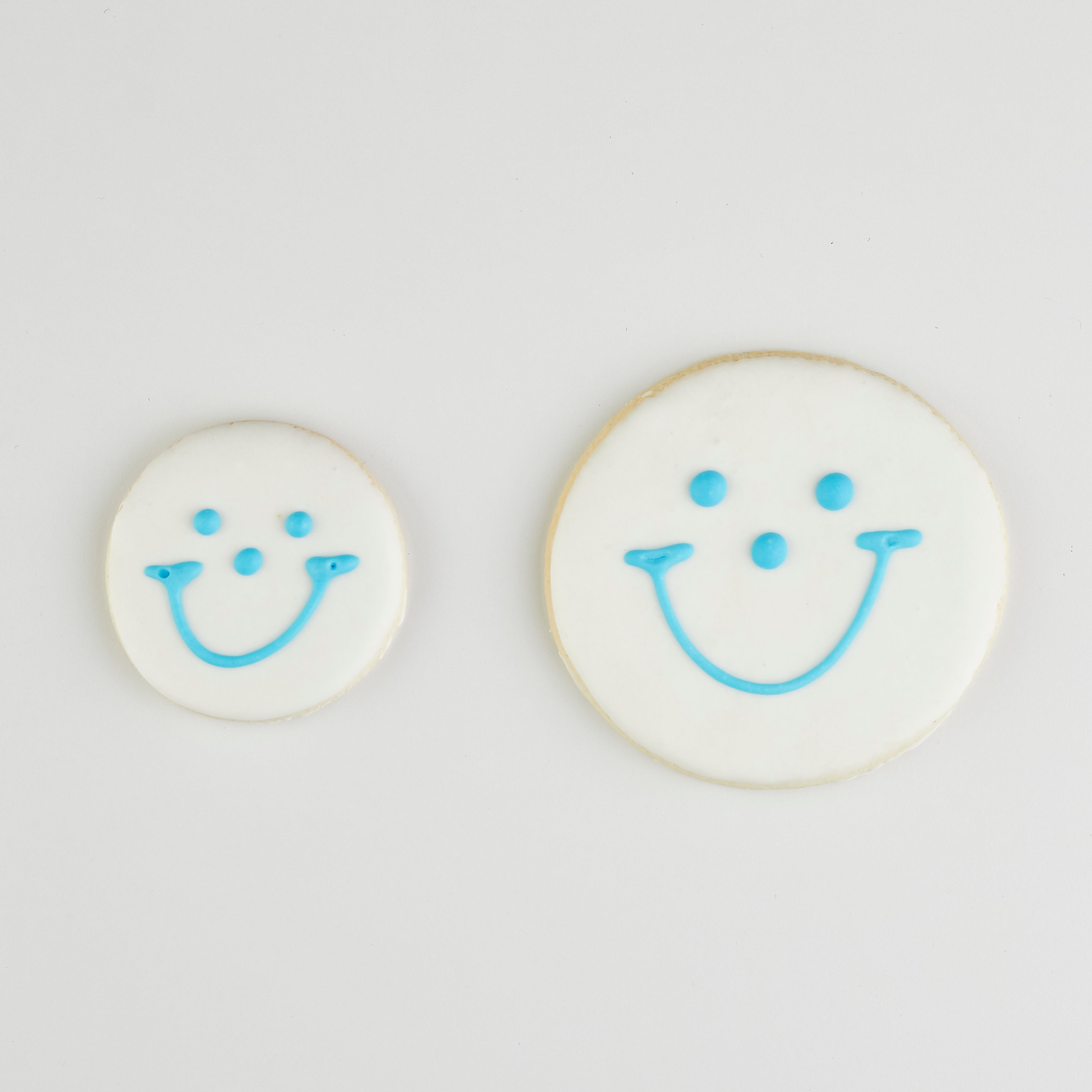 Case of 50 Mini Original Smiley Cookies - Nut Free, Individually Wrapped, Kosher, Iced Sugar Cookies