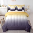 thumbnail image 1 of YST Ensemble de Literie Ombré 7 Pcs, Couette en Duvet à Dégradé Coloré, Très Grand Lit, 1 of 5