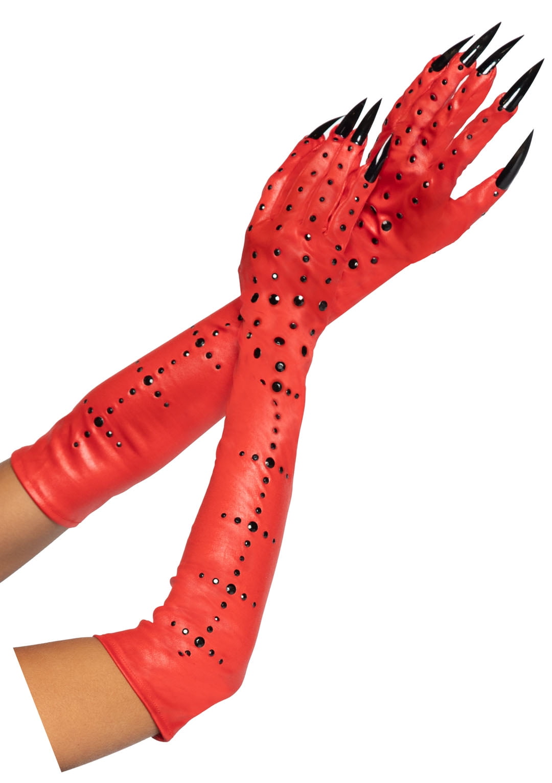 Leg Avenue Womens Halloween Costume Rhinestone Devil Claw Gloves