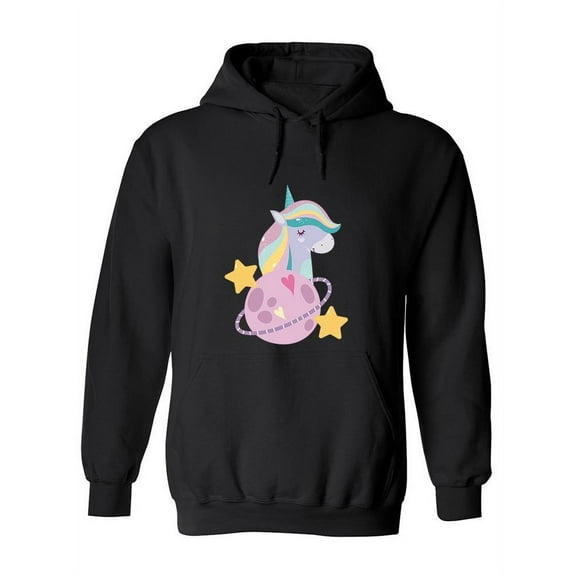 Magical Unicorn And Saturn Hoodie Women -Image by Shutterstock, Female XX-Large