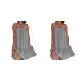 thumbnail image 2 of Vestido bohemio elegante y cómodo Qarigey para mujer maxi vintage hombros descubiertos gris de moda M gris METRO 2Conjunto, 2 of 6