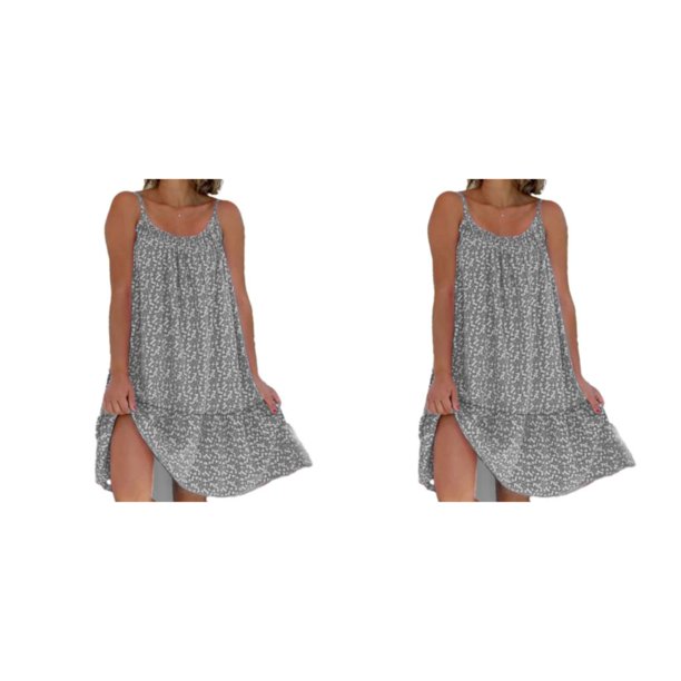 Vestido Maxi Minnieouse multifuncional boho elegante verano gris L