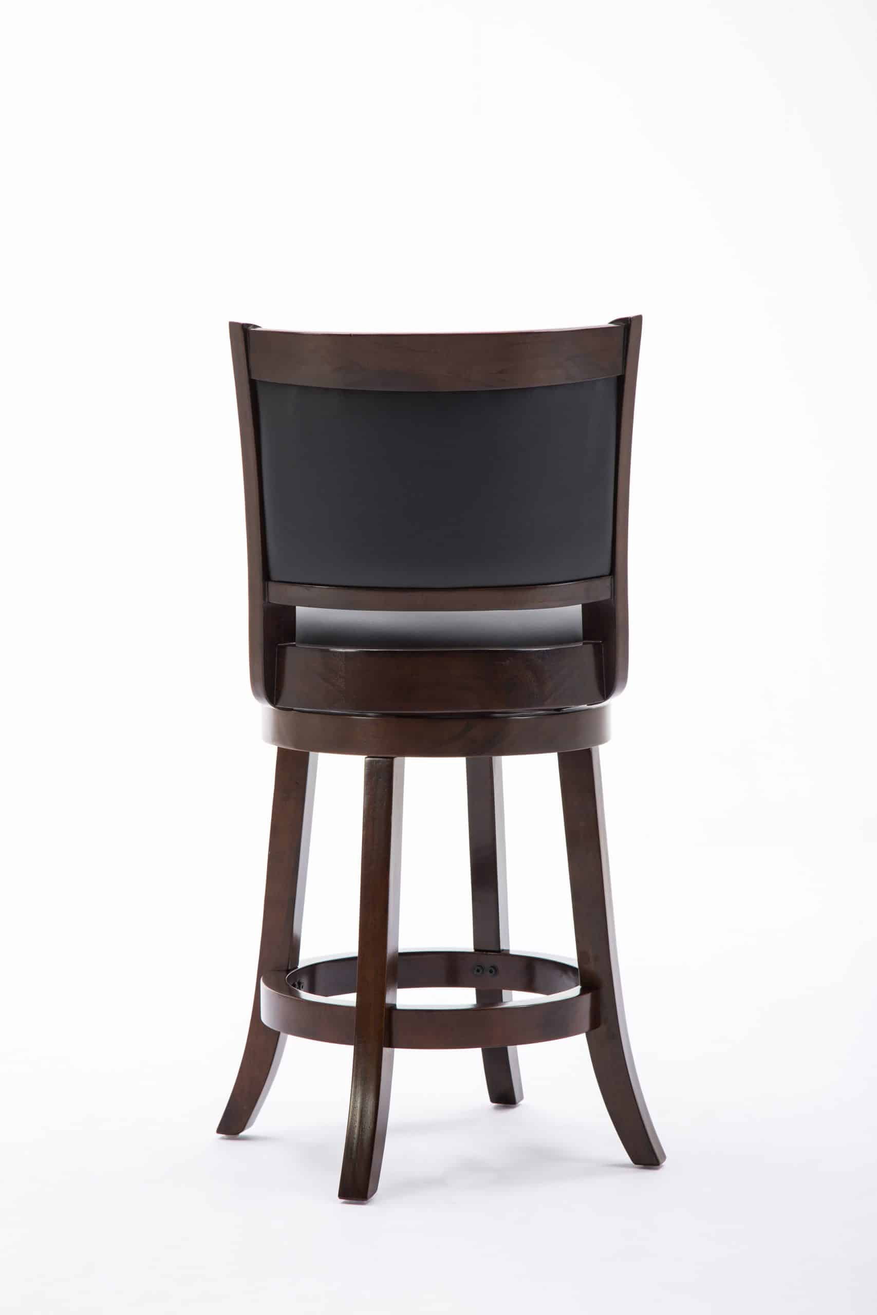 Boraam Augusta Swivel Wood Counter Stool, Cappuccino Finish