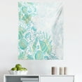 thumbnail image 1 of Scallop Tapestry, Marine Sea Shell with Grunge Elements Nautical Water Color Splash Look, Fabric Wall Hanging Decor for Bedroom Living Room Dorm, 5 Sizes, Pale Yellow Sea Blue, by Ambesonne, 1 of 1