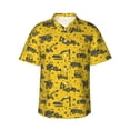 thumbnail image 2 of Picia Vintage Excavator Gentle Cotton Regular Fit Short Sleeve Casual Hawaiian Shirt for Men-Medium, 2 of 8