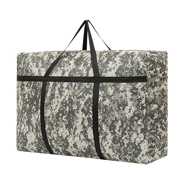 Bolsa de Viaje de Algodón, Mochila de Guardarropa, Bolsa de Embalaje de Piel Grossa, Resistente, Impermeable, para Equipaje, para Dormitorio, con Correa de Transporte, de Algodón, para