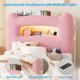 thumbnail image 3 of QinaQin Base de cama infantil matrimonial con luces LED, cabecera con almacenamiento y cajón, estación de carga USB y Type-C, diseño bajo, silencioso y resistente para niñas y niños, 3 of 7