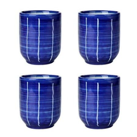 

Panda Superstore PS-HOM367144011-SUE02278 Japanese Style Ceramic Teacups Small Straight Wine Cups Blue - 150 ml - 4 Piece