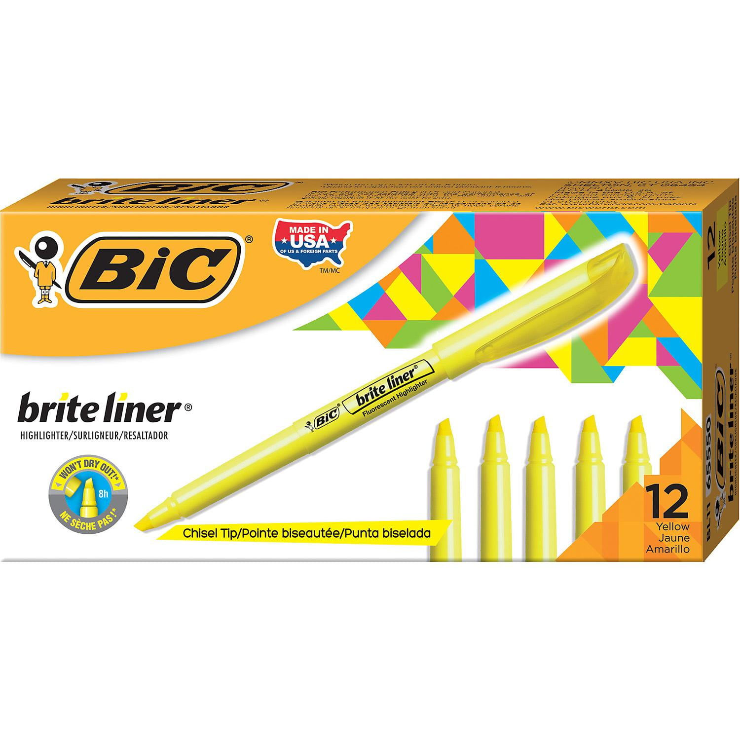 Bic brite liner fluorescent highlighter Clearance