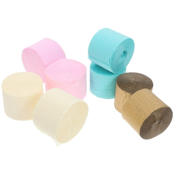 UPGRATOR 8Pcs Cream White Paper Streamer for Celebration