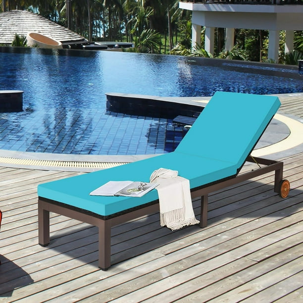Costway patio rattan lounge chair deals