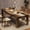 Brown, variant on TROPOW 63" Large Kitchen Table for 4-6 People,63 Inch Dining Table for 4-6, Farmhouse Kitchen Table with Thick Frame & Triangular Legs,Sturdy Wood Base, Rectangular Table for Small Space