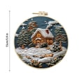 thumbnail image 3 of SnowVibe Christmas Forest Snow House Hand Embroidery DIY Kit - Handmade Fabric Material for Creative Needlework and Embroidery Projects, 3 of 4