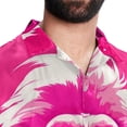 thumbnail image 5 of Pink Monkey Gorilla Men's Poplin Casual Printed Button Down Short Sleeve Summer Beach Shirts Unisex, 5 of 6