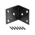 thumbnail image 1 of Unique Bargains Support d'Angle en L 40x40x40mm Noir 4 Pack, 1 of 5