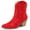 Red, variant on Sparkly Rhinestone Cowgirl Boots for Women, Western Block Heel Ankle-High Cowboy Boots Pointy Toe, Block Heel