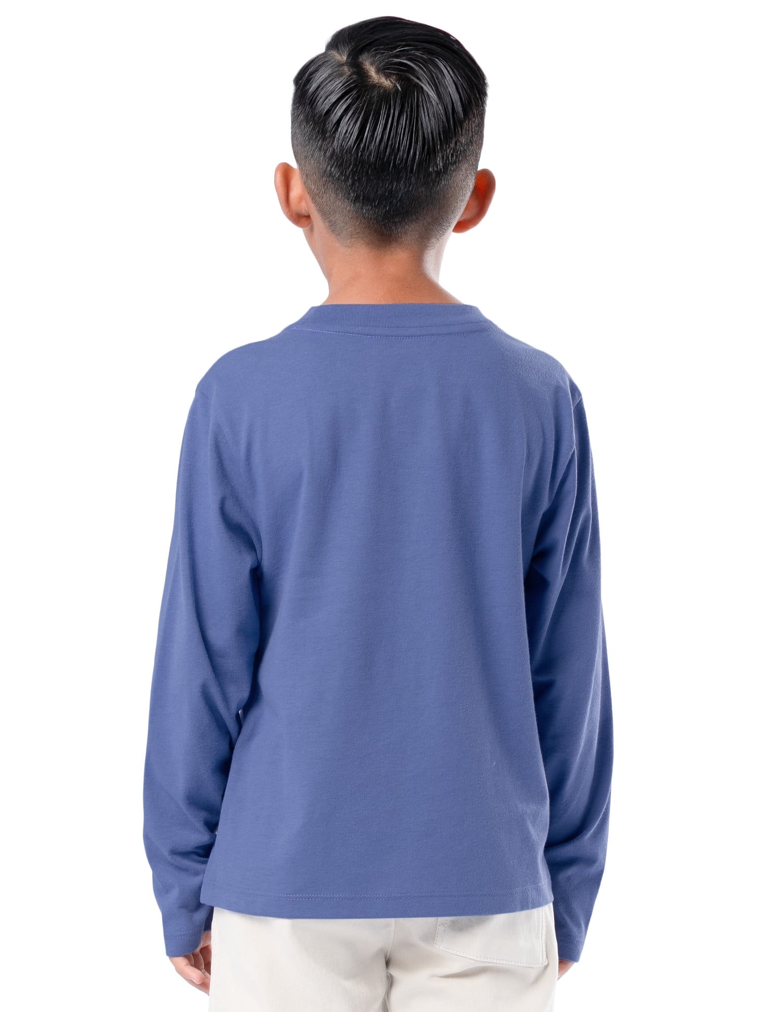 Wonder Nation Boy's Long Sleeve Elevated Graphic T-Shirt, Sizes 4-18 & Husky